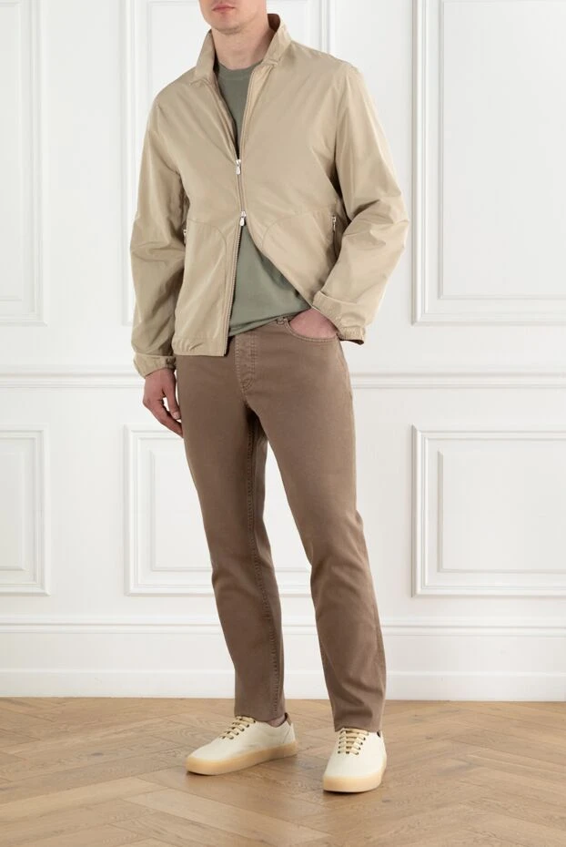 Brunello Cucinelli short men's jacket with stand-up collar, beige 188678 - photo 3