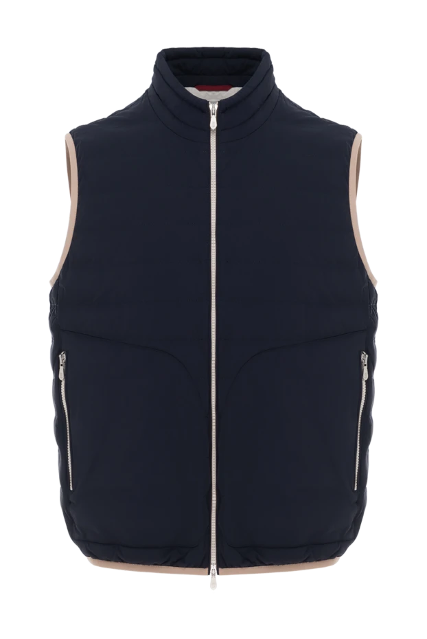 Quilted insulated vest with zipper blue - photo 1