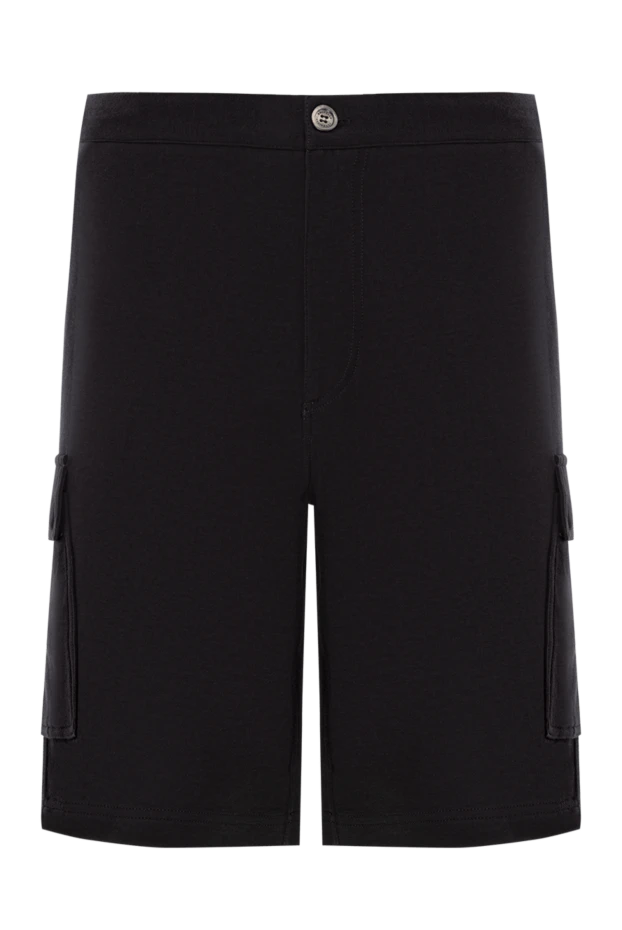 Cotton jersey cargo shorts with patch side pockets black
- photo 1