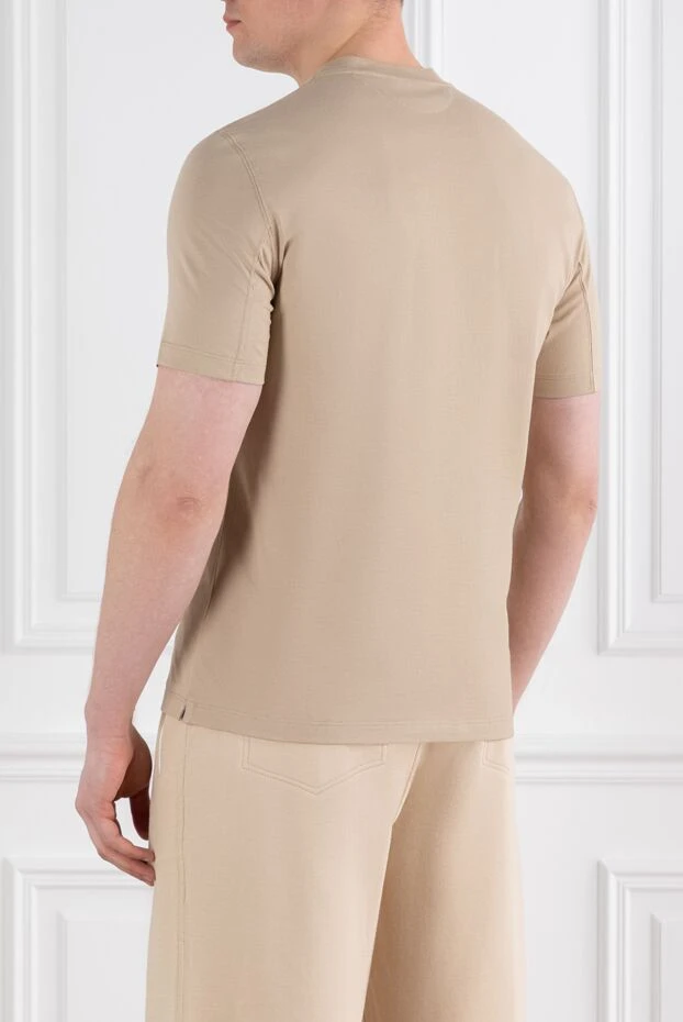 Brunello Cucinelli мақтадан жасалған джерси crew neck логотип футболка бежевый 188696 - фото 3