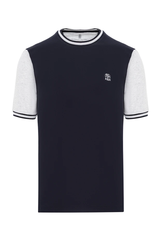 Ақ жейделері мен кестелері бар көк түсті футболка
- фото 1