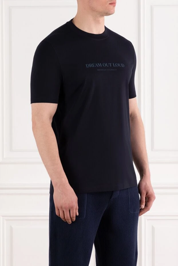 Brunello Cucinelli ерлерге арналған көгілдір көгілдір түсті басып шығарылған dream out дауысты футболка 188711 - фото 3
