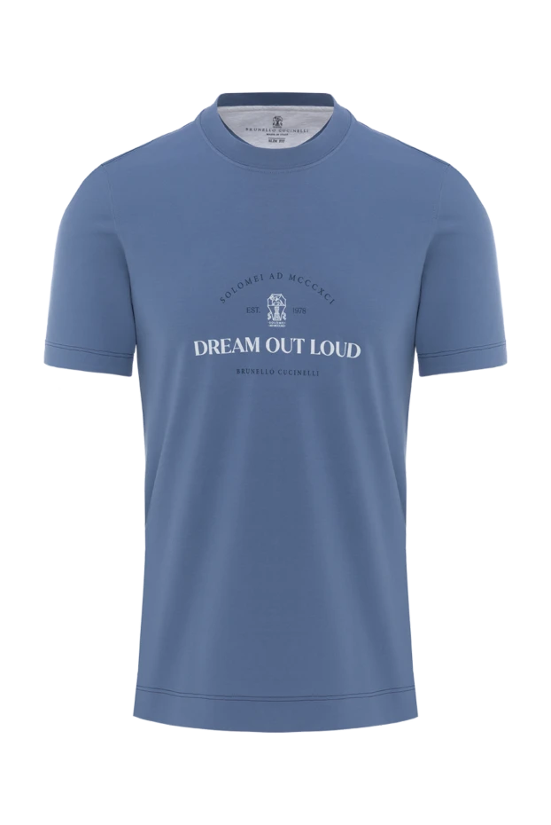 Dream Out баспасы бар көк мақта-матадан жасалған жейде - фото 1