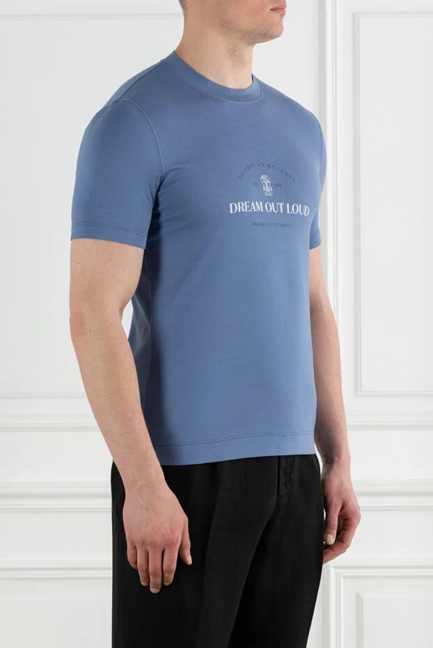 Brunello Cucinelli dream out баспасы бар көк мақта-матадан жасалған жейде 188716 - фото 3