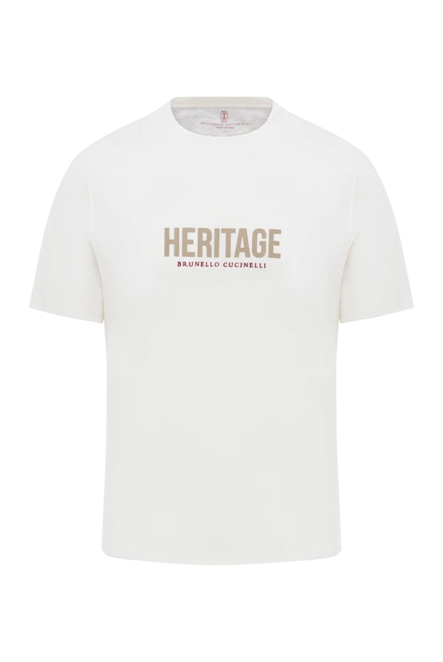 Heritrage White Cotton Jersey Crew Neck T-Shirt - photo 1