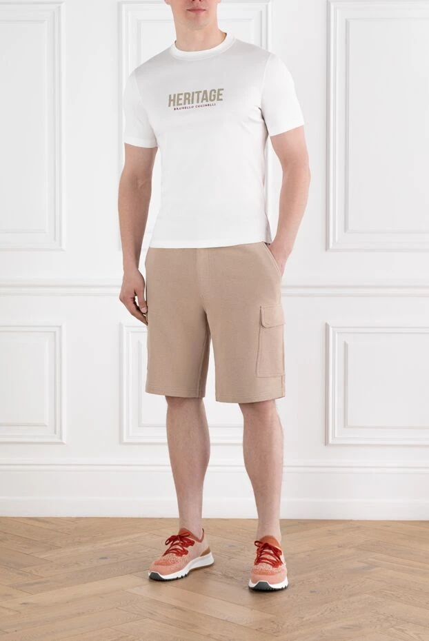 Brunello Cucinelli heritrage ақ мақта-матадан жасалған футболка 188721 - фото 2