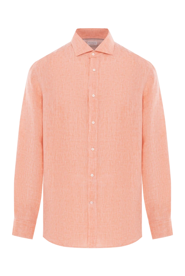 Ерлерге арналған қызғылт сары зығыр көйлегі - фото 1