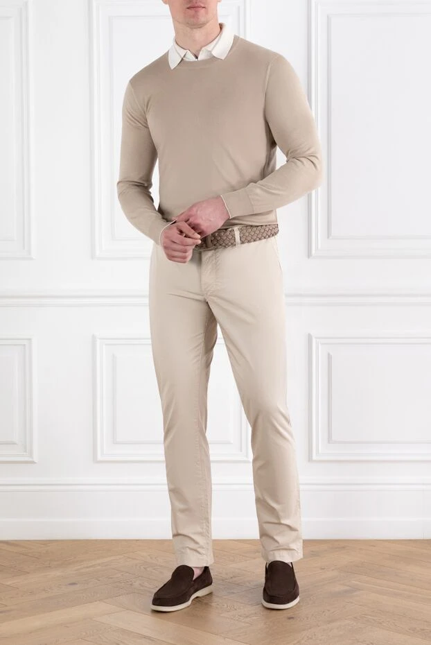 Brunello Cucinelli таза мақтадан жасалған жеңіл бежевый секіргіш 188758 - фото 2