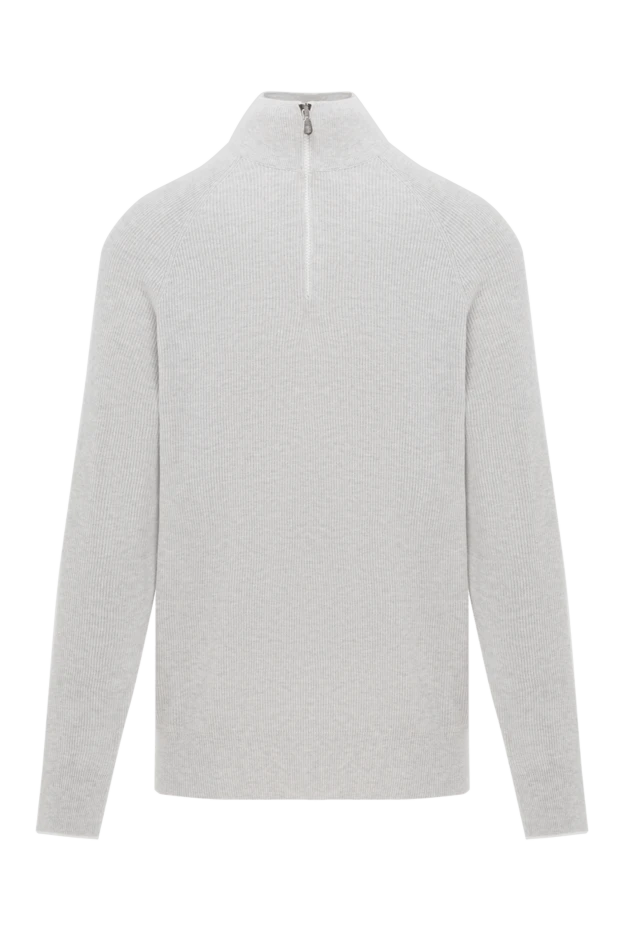 Сұр түсті жартылай сыдырмалы кашемир тасбақа шалбар - фото 1