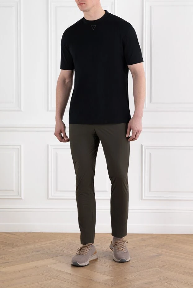 Brunello Cucinelli plain black cotton crew neck t-shirt 188771 - photo 2