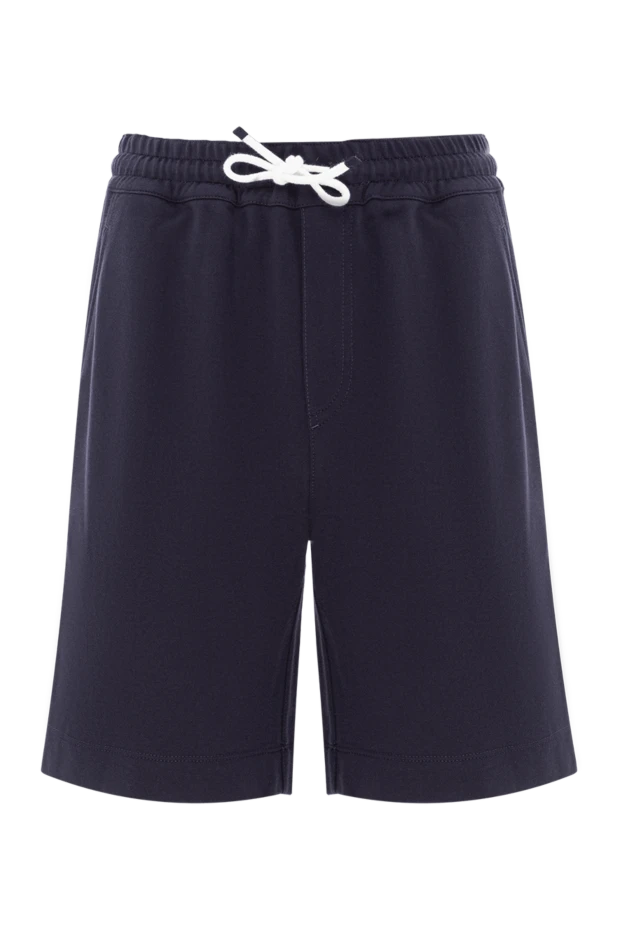 Базовые шорты с кулиской и прямым кроем из чёрного трикотажа - фото 1