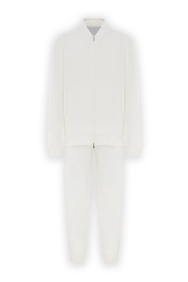 Сыдырмасы бар ақ мақтадан жасалған спорттық костюм - фото 1