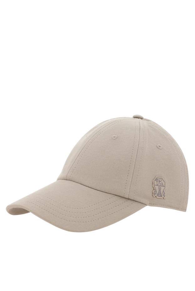 Brunello Cucinelli cotton gabardine baseball cap with logo beige 188838 - photo 3