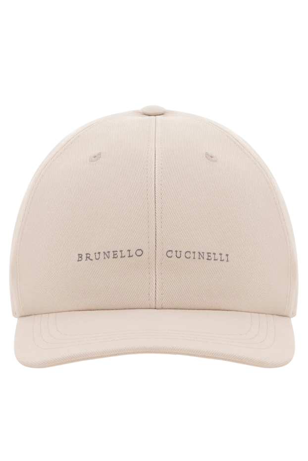 Cotton gabardine baseball cap with logo white - photo 1
