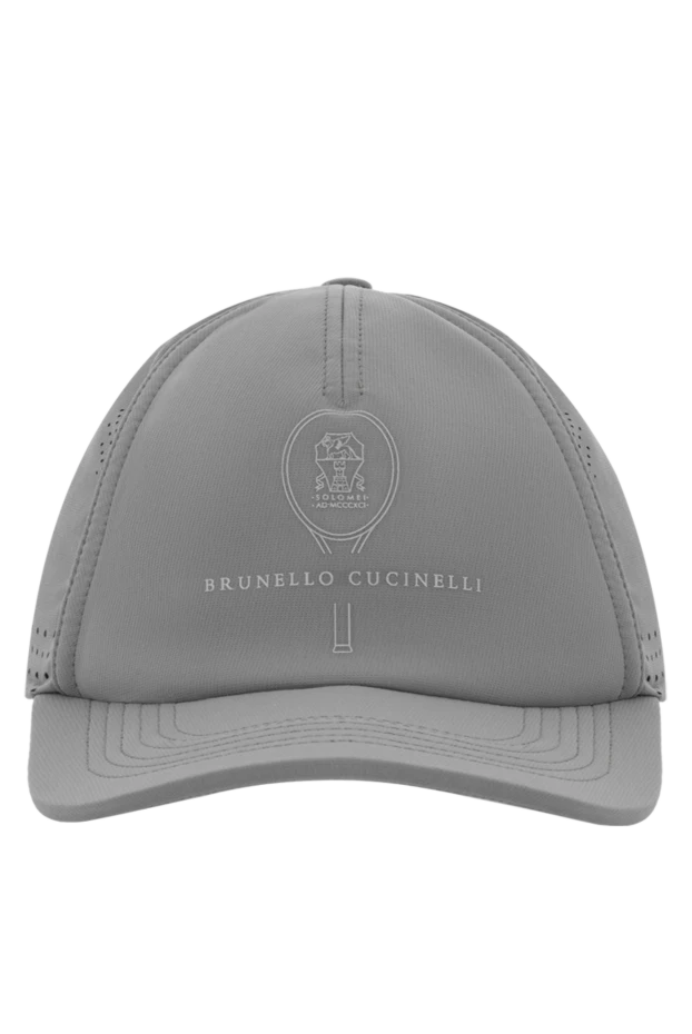 Lightweight, perforated sports cap with lettering, gray
- photo 1