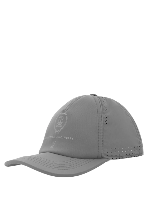 Brunello Cucinelli lightweight, perforated sports cap with lettering, gray
 188843 - photo 3