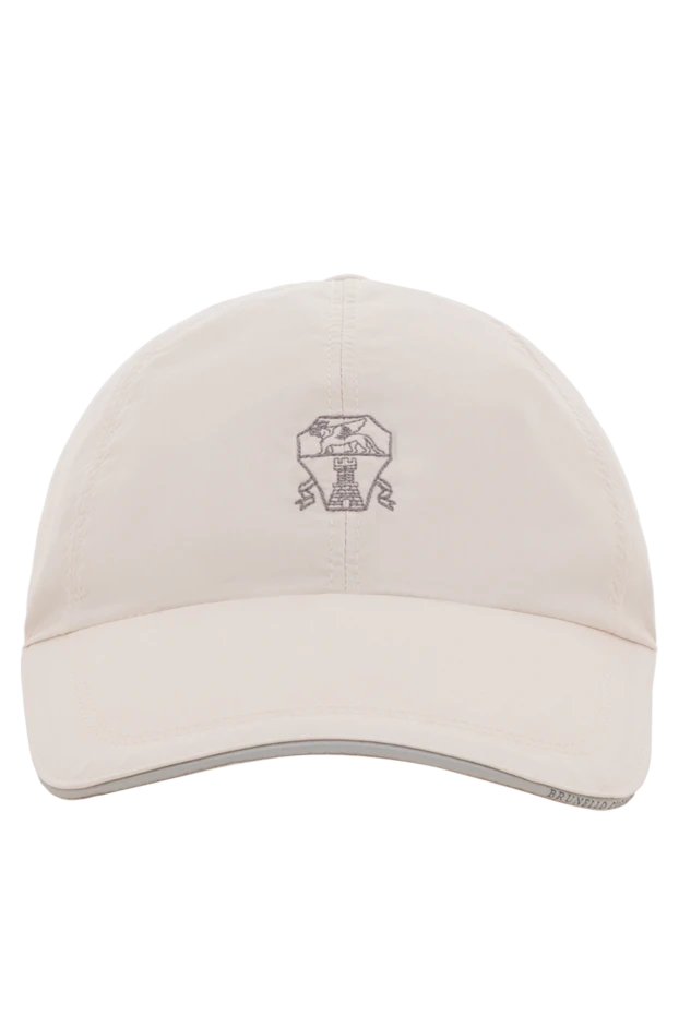Ерлерге арналған ақ түсті логотипі бар бейсбол қалпағы - фото 1