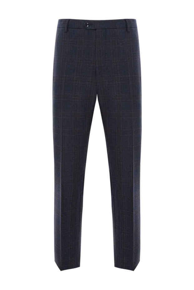 Sartoria Latorre men's blue check wool trousers 188889 - photo 1