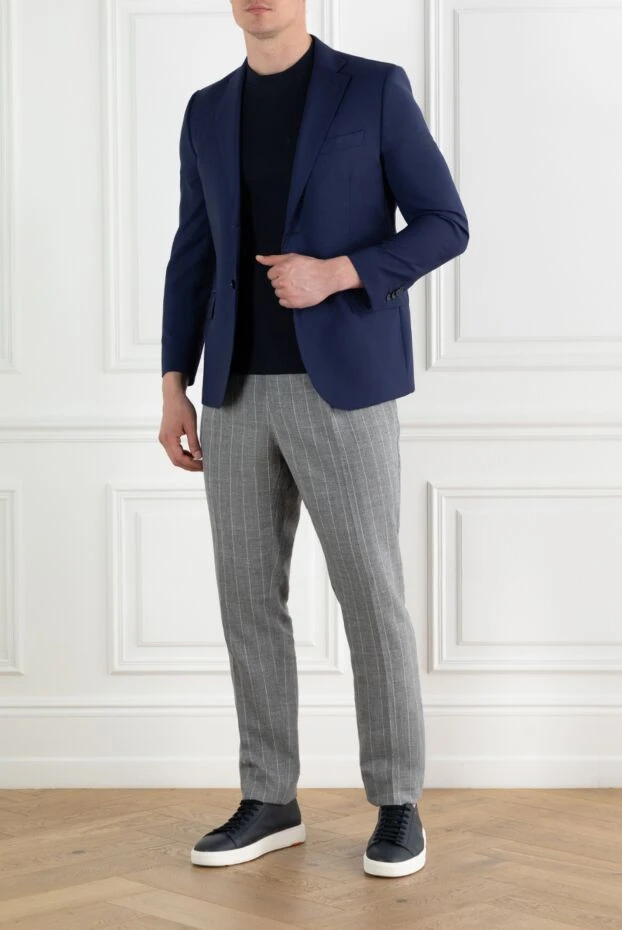 Lubiam classic 100% wool jacket in rich blue 188891 - photo 2