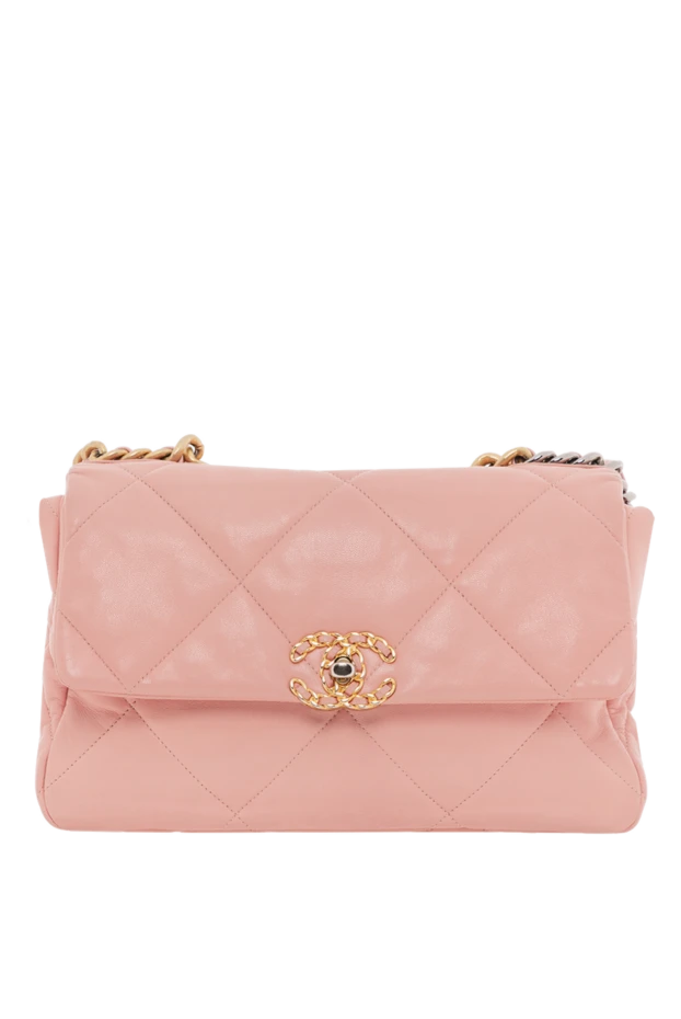 Pink Chanel 19 Flap Quilted Sheepskin Bag with Chain - photo 1