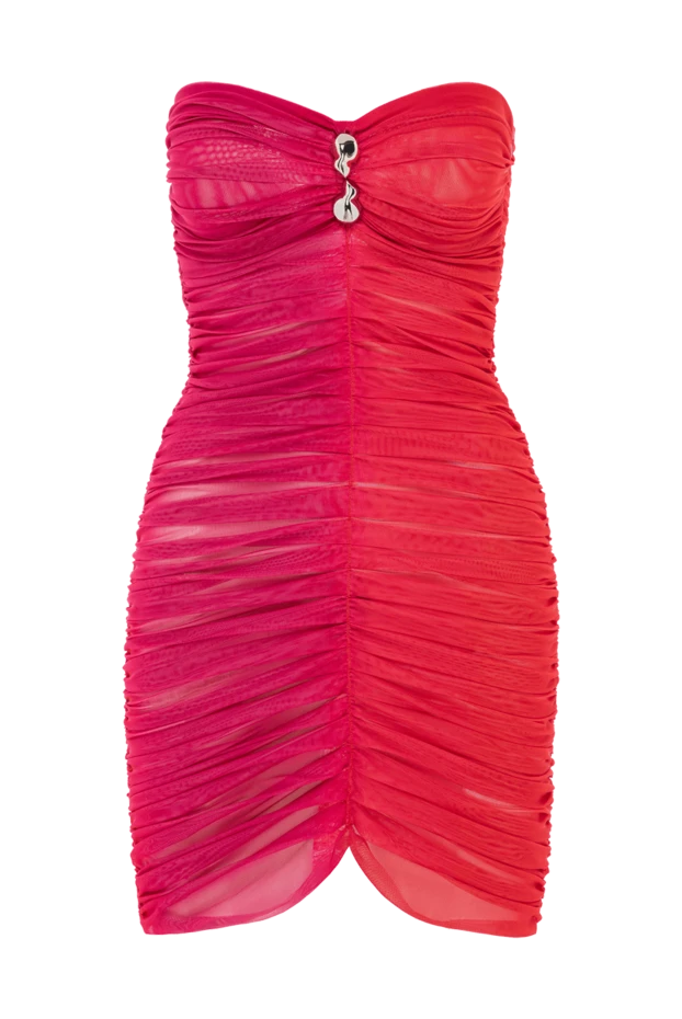 Marsiela қызғылт оптикалық драпты бандо шағын көйлек - фото 1