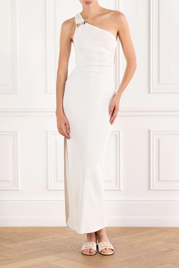 Moeva halle white one shoulder knitted maxi dress with cutouts 188955 - photo 2