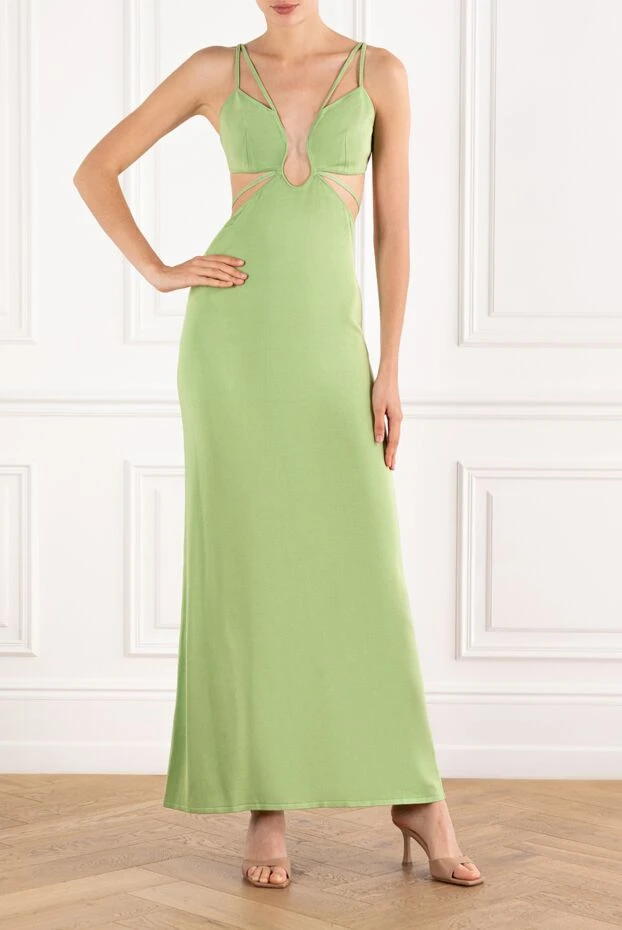 Moeva calla dress ankle length jersey dress with cutouts and strap accents green 188956 - photo 2