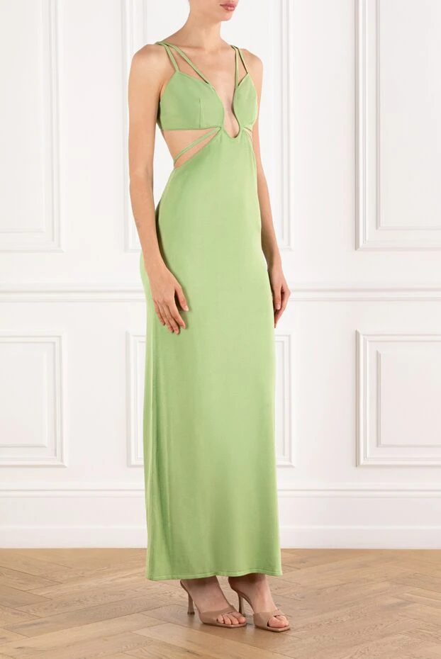 Moeva calla dress ankle length jersey dress with cutouts and strap accents green 188956 - photo 3