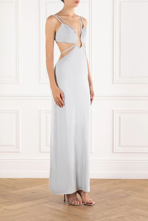 Moeva calla dress ankle length jersey dress with cutouts and strap accents gray 188958 - photo 3