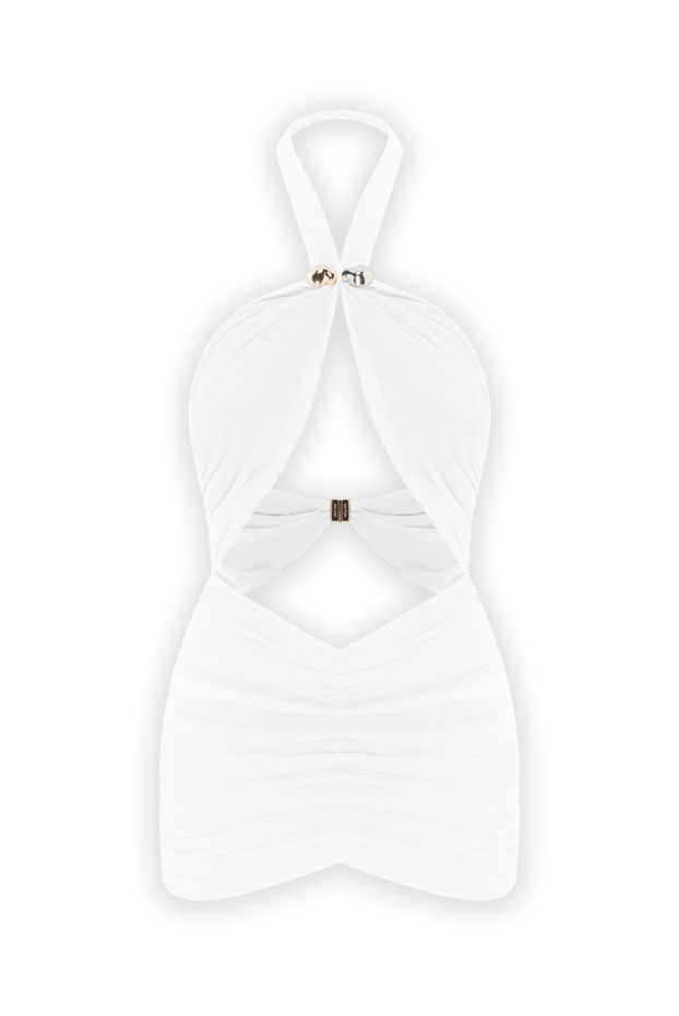 Carolina White Cutout Draped Swimsuit - photo 1