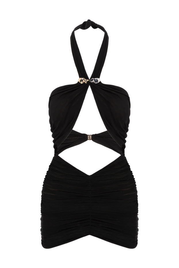 One-piece swimsuit black with metal clasp - photo 1
