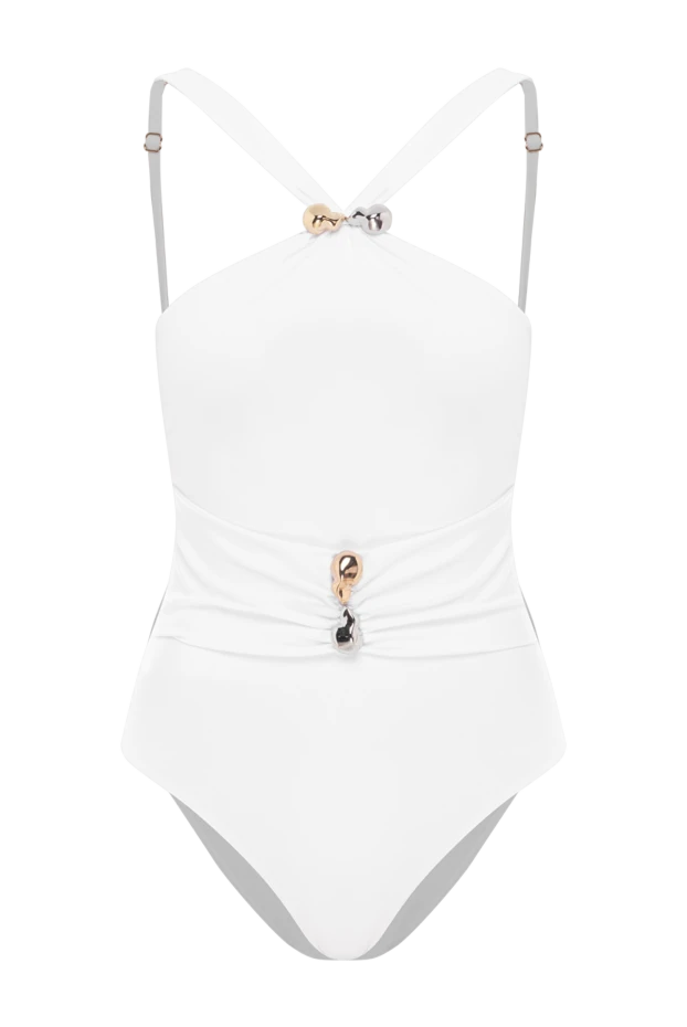 Слитный купальник Lyra White High Neck белый - фото 1