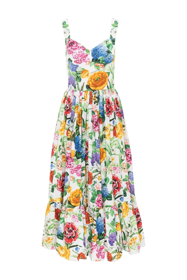 Ақ гүлі бар мақтадан жасалған ұзын көйлек - фото 1