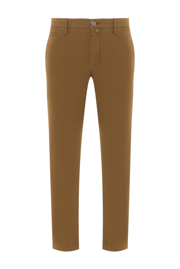 Jacob Cohen брюки-чиносы bobby slim из эластичного хлопка коричневые мужские 189037 - фото 1