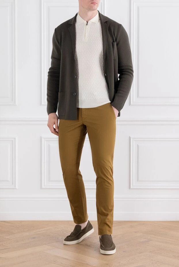 Jacob Cohen брюки-чиносы bobby slim из эластичного хлопка коричневые мужские 189037 - фото 2
