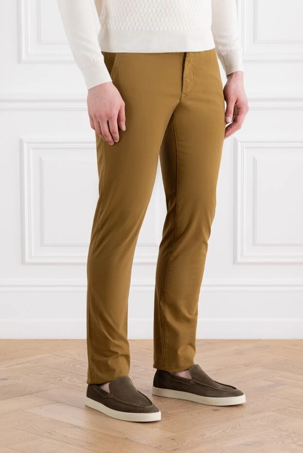 Jacob Cohen брюки-чиносы bobby slim из эластичного хлопка коричневые мужские 189037 - фото 3