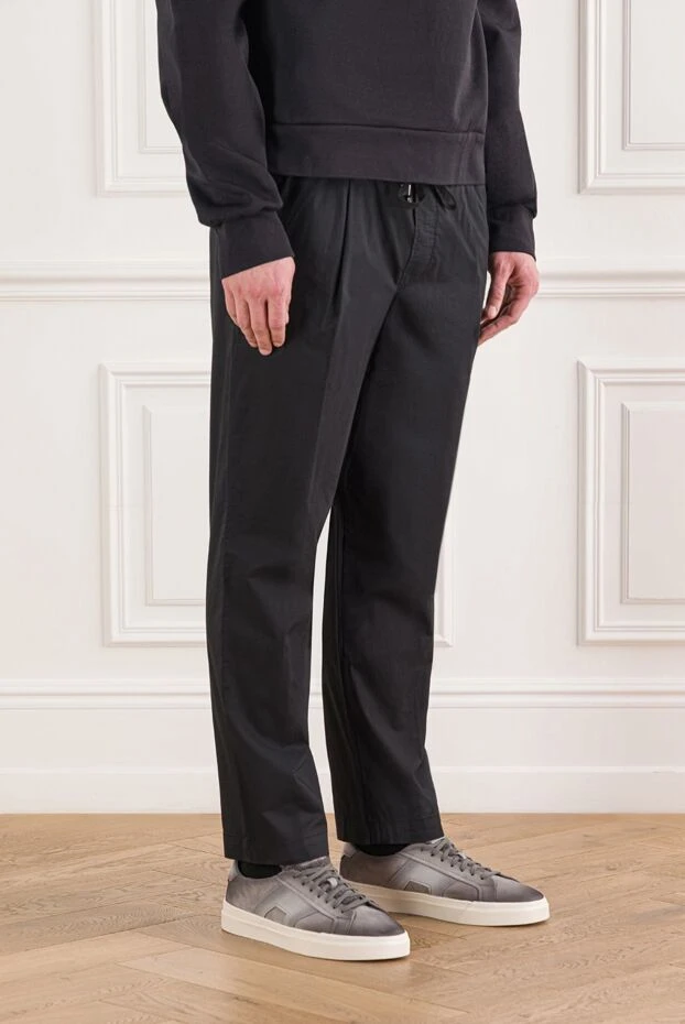 Jacob Cohen хлопковые черные брюки с утяжкой в стиле relaxed
 189043 - фото 3