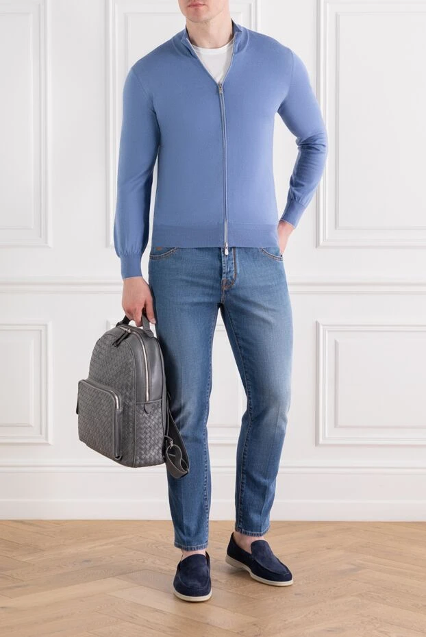 Jacob Cohen джинсы из эластичного денима с контрастной прострочкой и фирменной вышивкой 
 189045 - фото 3