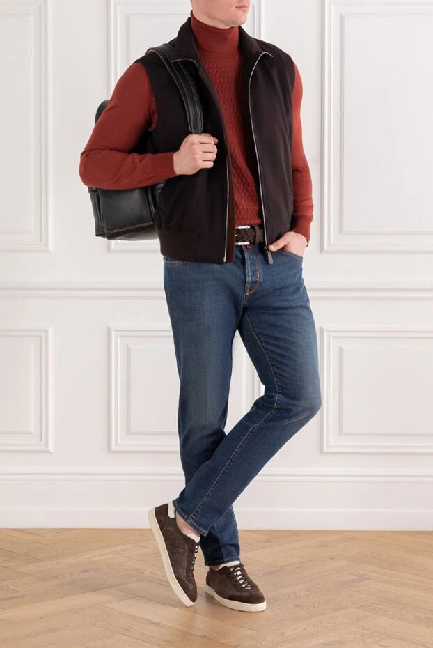 Jacob Cohen джинсы прямого кроя из мягкого хлопкового денима с эластичностью и фирменной прострочкой
189047 - фото 2