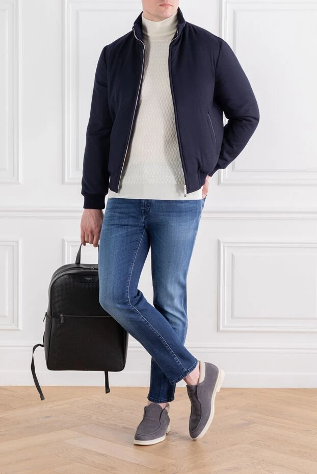 Jacob Cohen прямые джинсы с темно-синим эффектом стирки и акцентной строчкой 189048 - фото 2