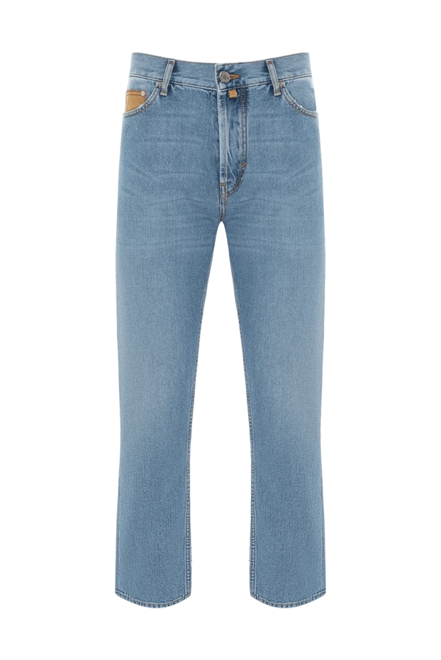 Джинсы Sean Regular с пятью карманами из мягкого денима голубого цвета - фото 1