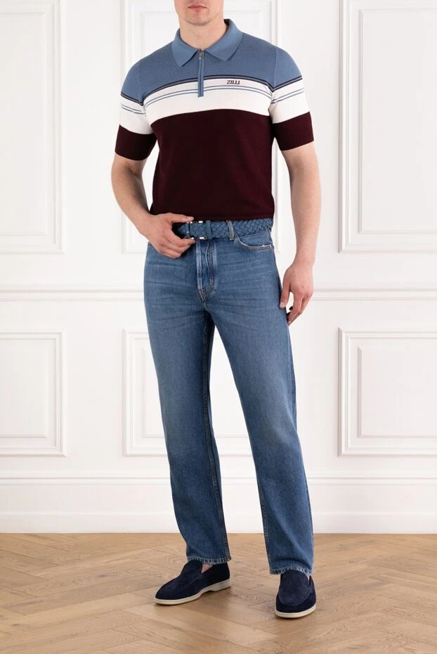 Jacob Cohen джинсы sean regular с пятью карманами из мягкого денима синего цвета 189058 - фото 2