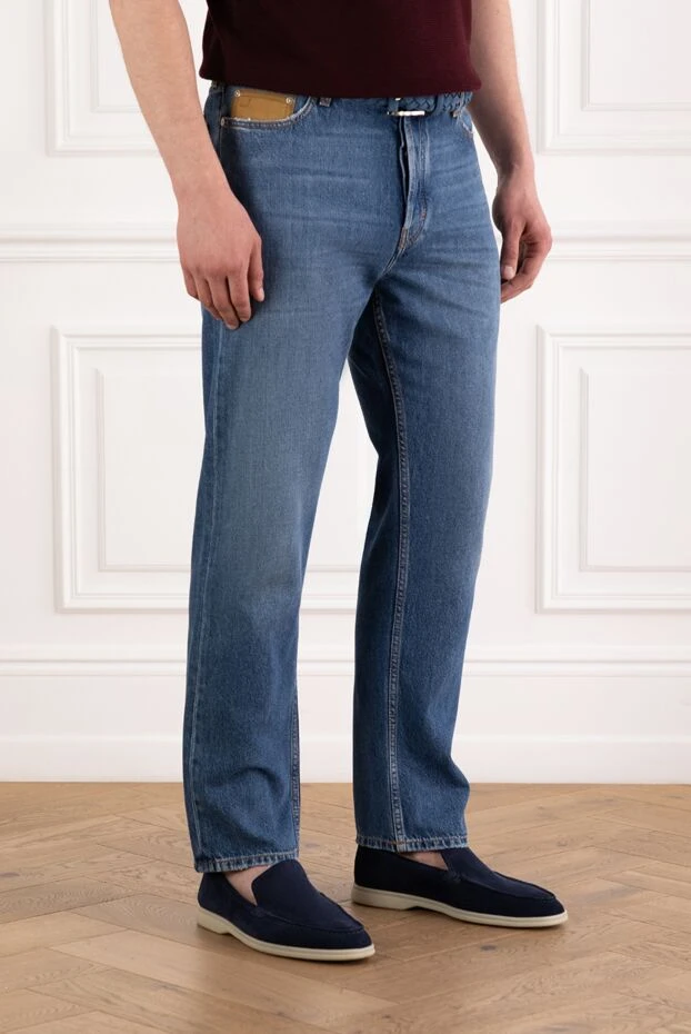 Jacob Cohen джинсы sean regular с пятью карманами из мягкого денима синего цвета 189058 - фото 3