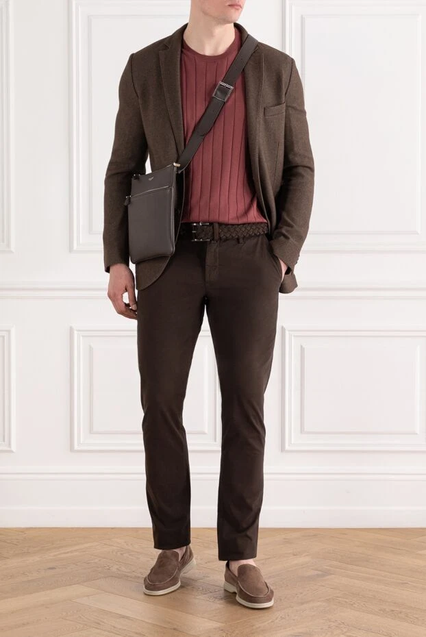 Jacob Cohen коричневые брюки-чиносы из эластичного хлопка мужские 189068 - фото 2