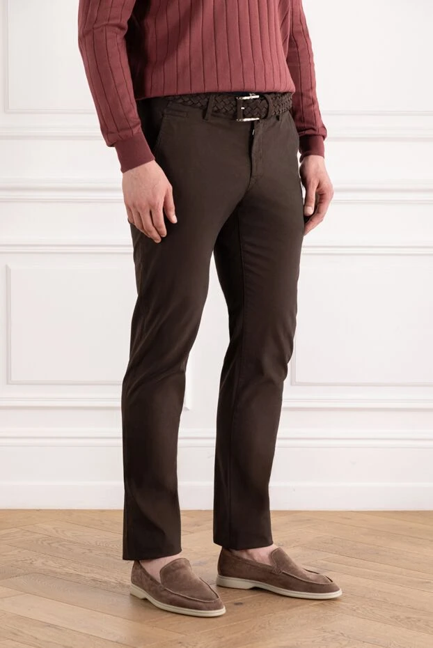 Jacob Cohen коричневые брюки-чиносы из эластичного хлопка мужские 189068 - фото 3