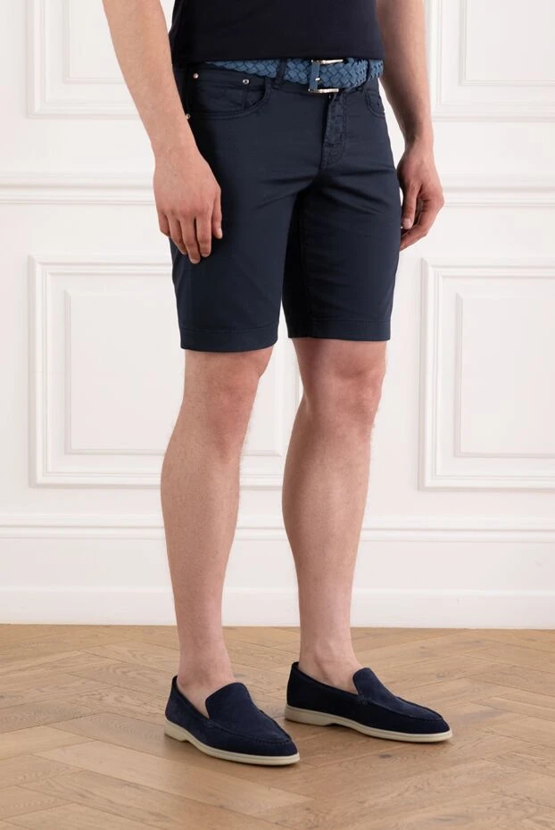 Jacob Cohen шорты тёмно-синего цвета из хлопка с классической джинсовой посадкой 189076 - фото 3