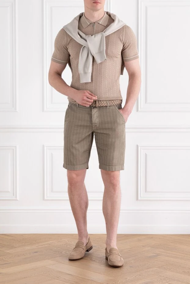 Jacob Cohen жолақты әсері бар классикалық кесілген бермуд шорттары 189078 - фото 2