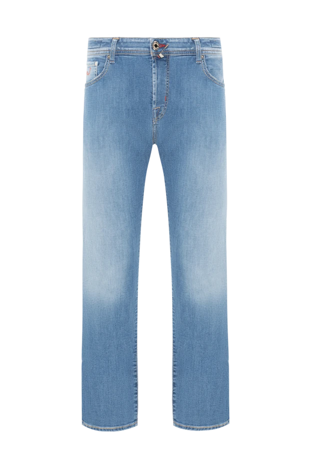 Ерлерге арналған көк түсті тік мақта джинсы
- фото 1