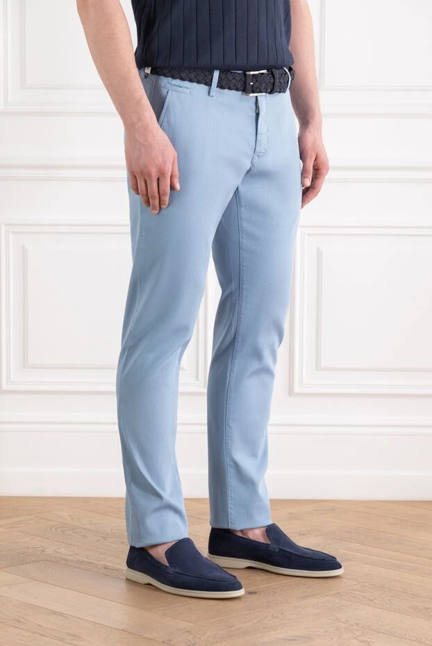 Jacob Cohen брюки-чиносы из светло-голубого эластичного хлопка с лиоцеллом 189082 - фото 3