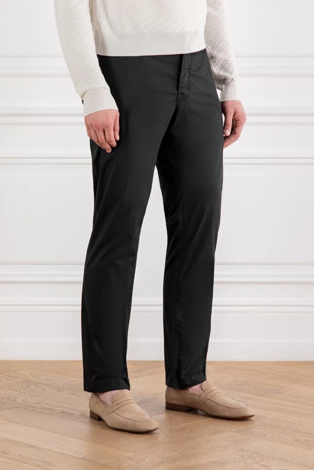 Jacob Cohen черные брюки-чиносы из эластичного хлопка мужские 189085 - фото 3